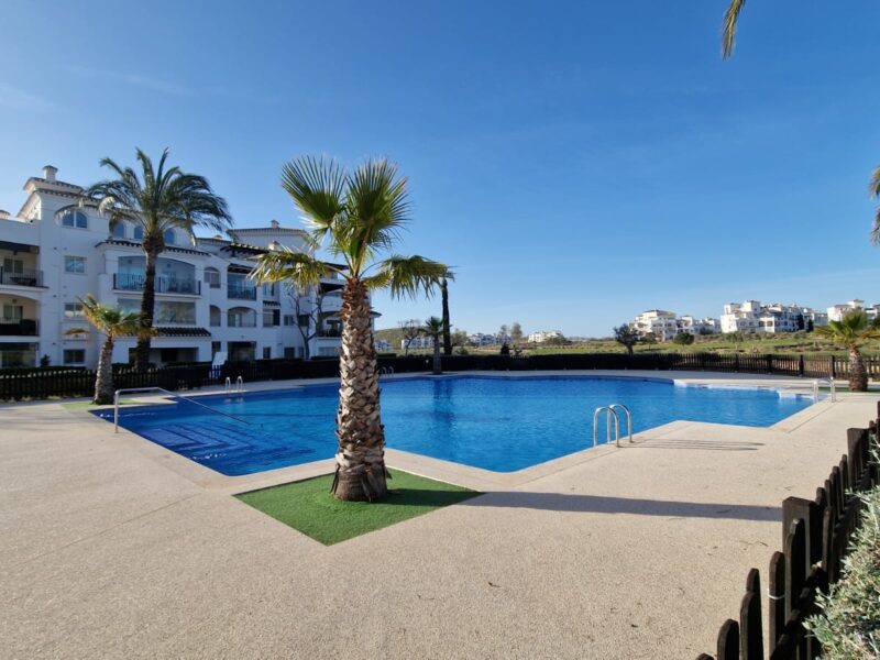Well Furnished West-Facing 2 Bed 1 Bath Apartment, Hacienda Riquelme Golf Resort